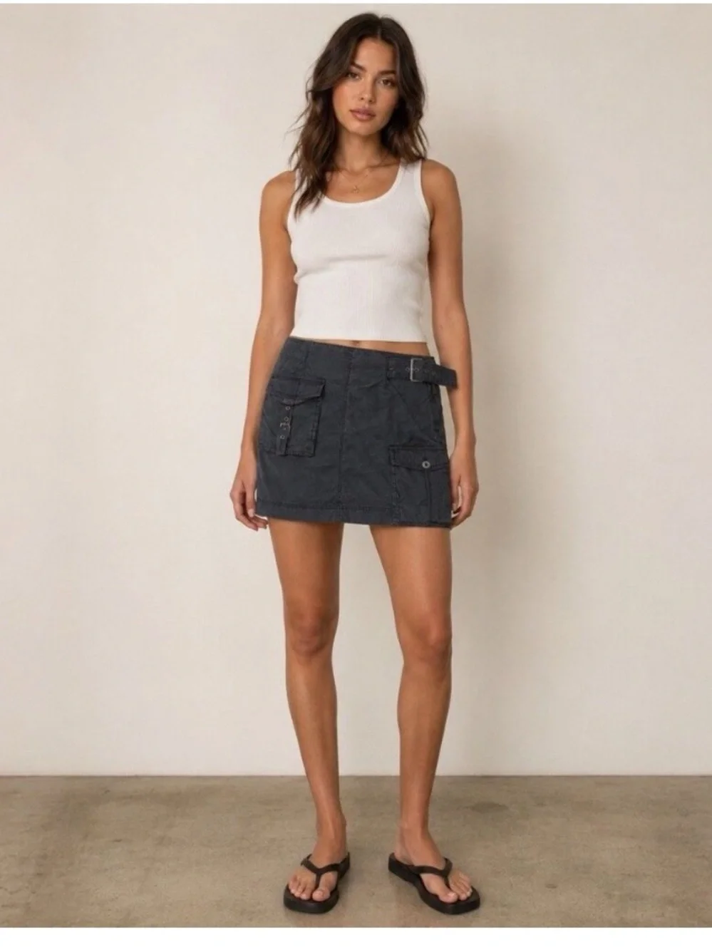 Free People Erika Utility Mini Skirt